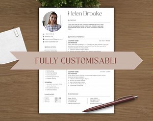 Minimalist Resume Template for Digital Download - Etsy Canada