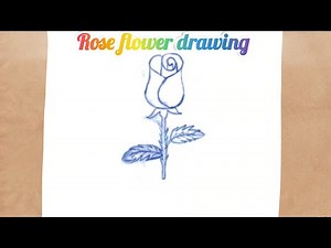 Beautiful Rose Flower Drawing 🌹 | Easy Step-by-Step Rose Sketch for Beginners