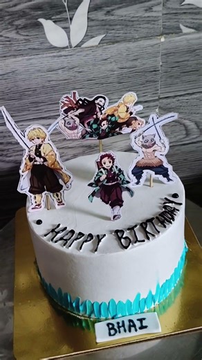 Demon Slayer Theme Cake ✨#demonslayer#homebaker#cakedesign#ordercake