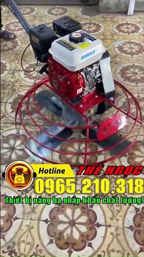 Thông số máy xoa nền động cơ 5.5hp. Test máy xoa nên bê tông 90cm. Báo giá máy xoa nền động cơ xăng