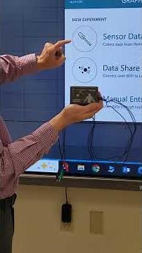 Connect the Vernier Go Direct sensor to Graphical Analysis software installed on Smartboard