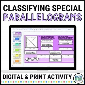 Proving Special Parallelograms Activity - Print and Digital