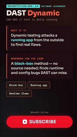 DAST Explained Short for Exam Prep | SecurityX CAS-005 Objective 2.2 #comptia