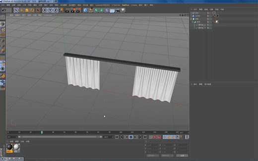 用C4D自定义参数制作窗帘动画