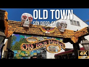 Old Town San Diego | Hauntings, Tequila, Dia de los Muertos | Walking Tour [4K UHD]
