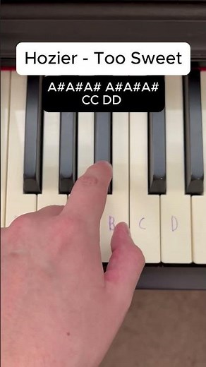 Hozier - Too Sweet Piano Tutorial #shorts