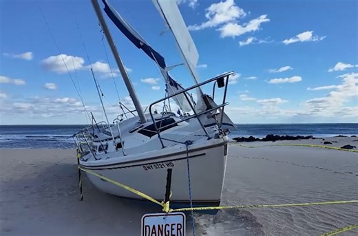 Beached sailboat in Sea Girt set for removal months after storm pushed it ashore