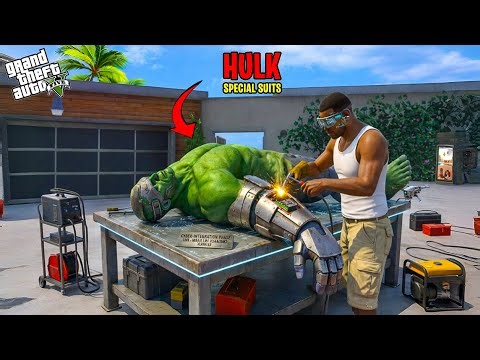 GTA V: Franklin And Shinchan Restoring An Abandoned Hulk's Suit In GTA 5 Telugu | #gta5