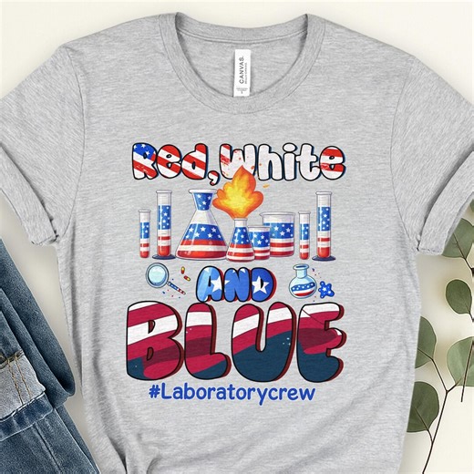 Laboratory Scientist Shirt, 4th of July Patriotic, Red White Blue Tshirt, Lab Tech Phlebotomist Microbiology Lab Gift C2ER05 - Etsy