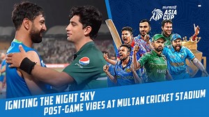 Igniting the night sky 🎆 Post-game vibes at Multan Cricket Stadium ✨ #PAKvNEP | #AsiaCup2023 | Pakistan Cricket Team