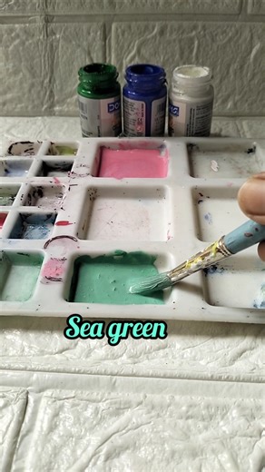 How to make perfect sea green colour 😍#subscribe #shorts #viral #viralvideos