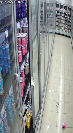 Yogurt Avalanche in the Fridge Aisle