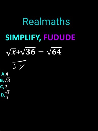 Easily way to solve this question | Realmaths