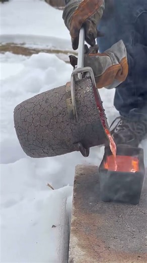 100+ oz Copper Bar Pour #copperbars #casting #copper #pouring