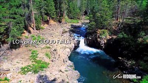 Lower McCloud Falls is most popular for swimmers with its 12-foot broad plunge into a large pool. The first of the three McCloud River Falls is connected by one trail and feature large rocks perfect for sunbathing and relaxing. It's easily accessible by trail and road and the other two waterfalls are an easy hike. #VisitRedding | Visit Redding