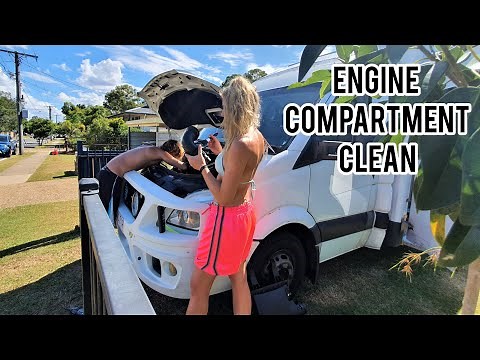 Mercedes Sprinter Engine Compartment Clean and Trim Restore