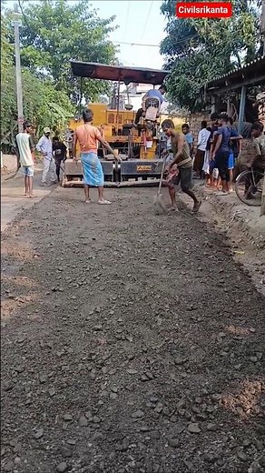 Road Construction Process: How an WMM Paver Works! #construction #road #short ‪@CivilSrikanta‬