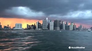 7.5K views · 165 reactions | On August 8, AccuWeather's Dexter Henry caught a storm building over New York, New York, as night began to descend on The City That Never Sleeps. | AccuWeather | Facebook