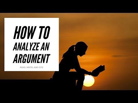 How to Analyze an Argument
