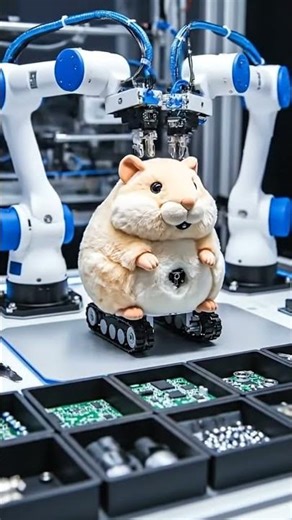Building a Cute Mechanical Hamster | Ultra Fast Robot Assembly Timelapse