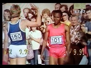 Calvin SMITH 100m 9.91w +2.1 Meeting in Karl Marx Stadt 1982.
