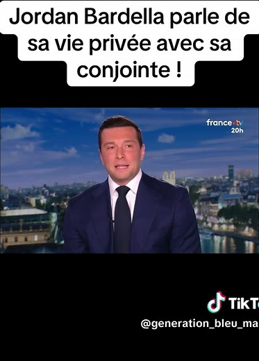 Jordan Bardella s’exprime sur sa relation avec sa conjointe ! #politque #rassemblementnational #fyp #bardella #vieprivée @Jordan Bardella @Gabriel ☨🇫🇷