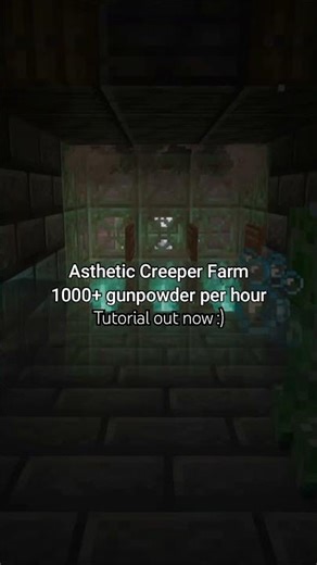 Super Efficient Gunpowder Farm #minecraft #shortsfeed #minecraftguide #minecraftbuild #creeperfarm