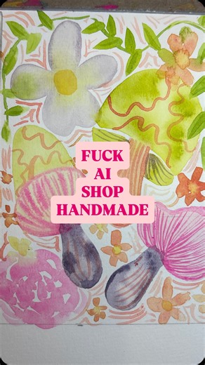 Darra 🌈✨🪩 Baltimore Artist & Branding Designer on Instagram: "Using AI to advocate against billionaires, big business and buying handmade is truly insane. #antiai #shopsmall #shophandmade #artistssupportingartists #artistsagainstai"