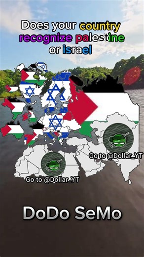 does your country recognize palestine or israel? collab with @Dollar_yt-2010 #maps #eroupe #shorts