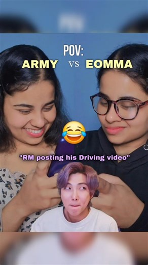 POV: ARMY vs Eomma on RM driving video😎😂 Eommoni went full ultra Roast mode for her adeul!