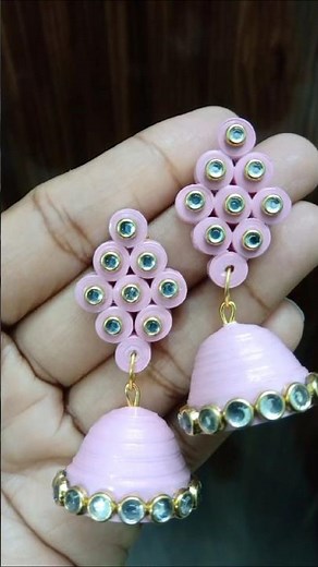 DIY beautiful quilling earrings for beginners | how to make quilling earrings | paper quilling