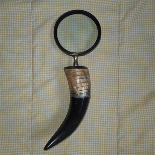 Large Magnifying Glass Made With With Brass and Tusk Handle - Etsy