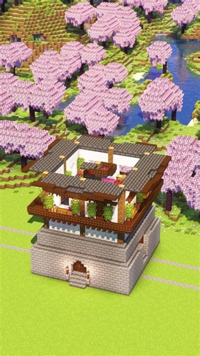 Minecraft Easy Japanese Temple 🏯 Download Build Link in bio📝 #minecraft #minecraftbuilding