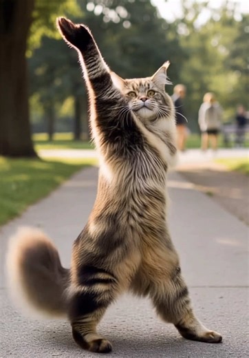Hilarious cat dancing in the park meme #meme #animals #hilarious #cats
