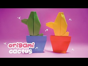 Origami Cactus Step by Step Easy Instructions