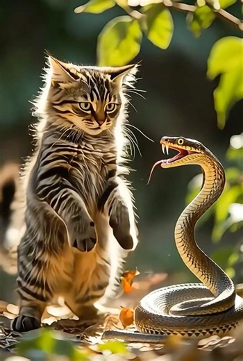 CAT VS SNAKE#catvssnake