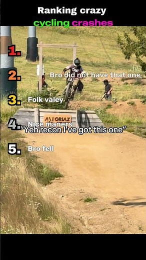 Ranking crazy Cycling crashes💀🚴 #fail #cycling #funny