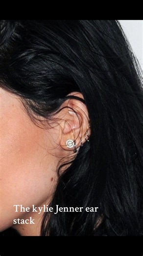 Kylie Jenner Ear Stack Piercing