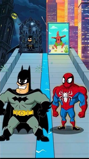 Spider Man SpongeBob vs Batmen Patrick