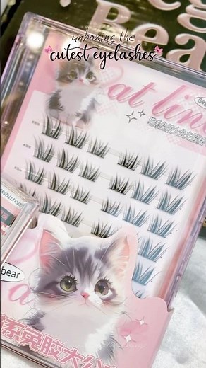 Unboxing the CUTEST false eyelashes ever! 😍 #falseeyelashes #beautyfinds #gegebear #makeuptutorial