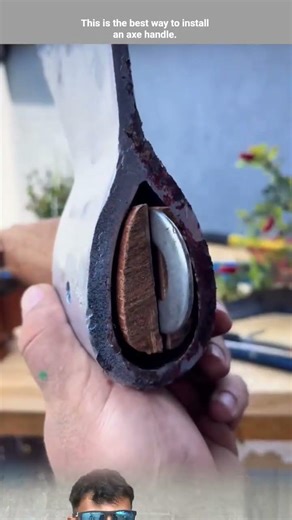 This is the best way to install an axe handle.