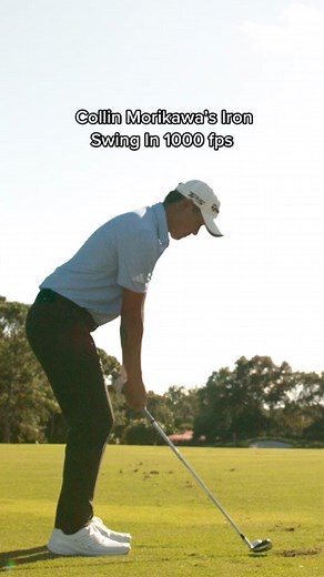 Watch Collin Morikawa’s Smooth Iron Swing in Slow Motion