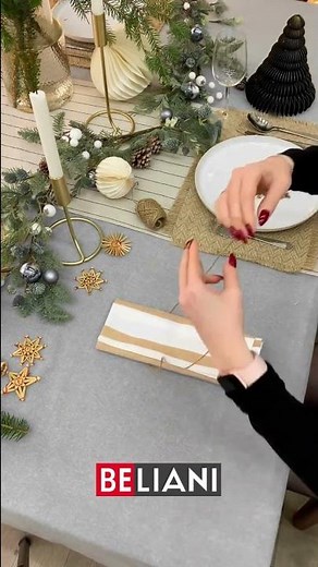 Christmas Napkin Ideas - How to DIY Home-made Decorations for your festive dinner! BELIANI Tutorial