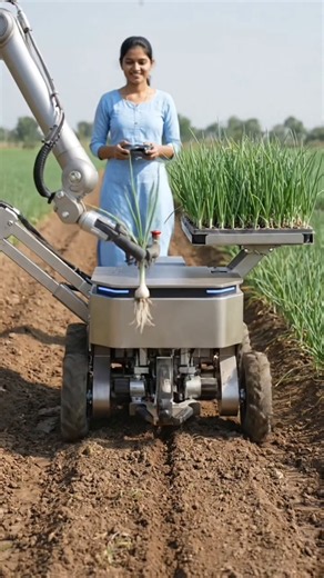 The Future of Onion Farming? Fully Automatic Transplanting! #farming #shorts #agriculture
