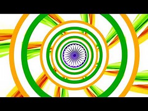 Tricolor Swirl indian flag colors Tunnel 26 January Background Video - Republic day background