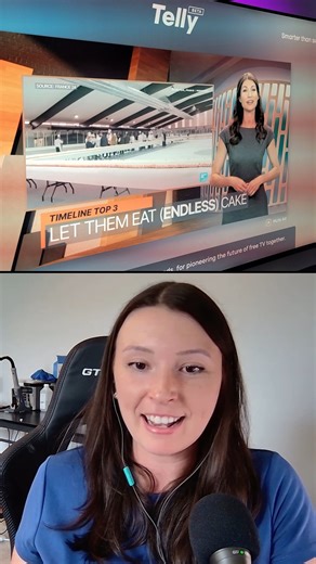 7.3K views · 12 reactions | The TV defaults to Telly’s home screen each time you turn it on, where Allison Fiori’s AI avatar is the centerpiece. The Verge’s Emma Roth joins us on The Vergecast to describe what her experience was like with Telly, the free TV that’s always showing ads. #vergecast #tv #tech #ai | The Verge | Facebook