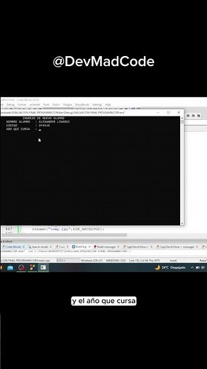 Inscripción de Alumnos : Paso a Paso (C++) 💻🔥 #cplusplus #programacion #codeblocks #coding #dev