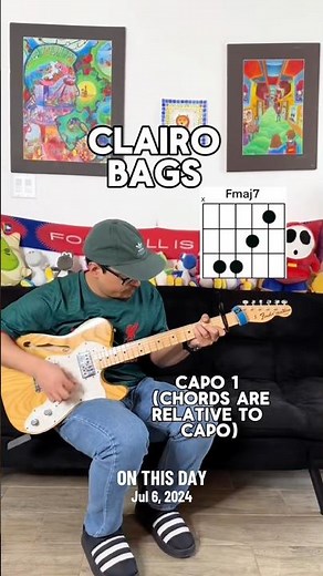 Clairo - bags guitar chords tabs tutorial