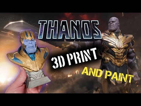 How To Paint a 3D Printed Thanos Statue / Washes and Details