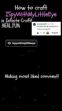 How to craft ISPYWITHMYLITTLEEYE in INFINITE CRAFT! | #geometrydash #infinitecraft #ispy